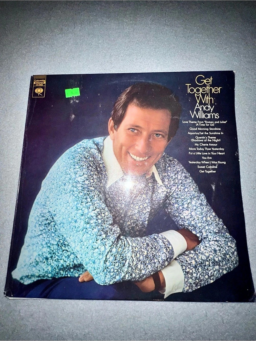 Vintage Get Together With Andy Williams Vinyl LP Record Columbia 1969 CS 9922